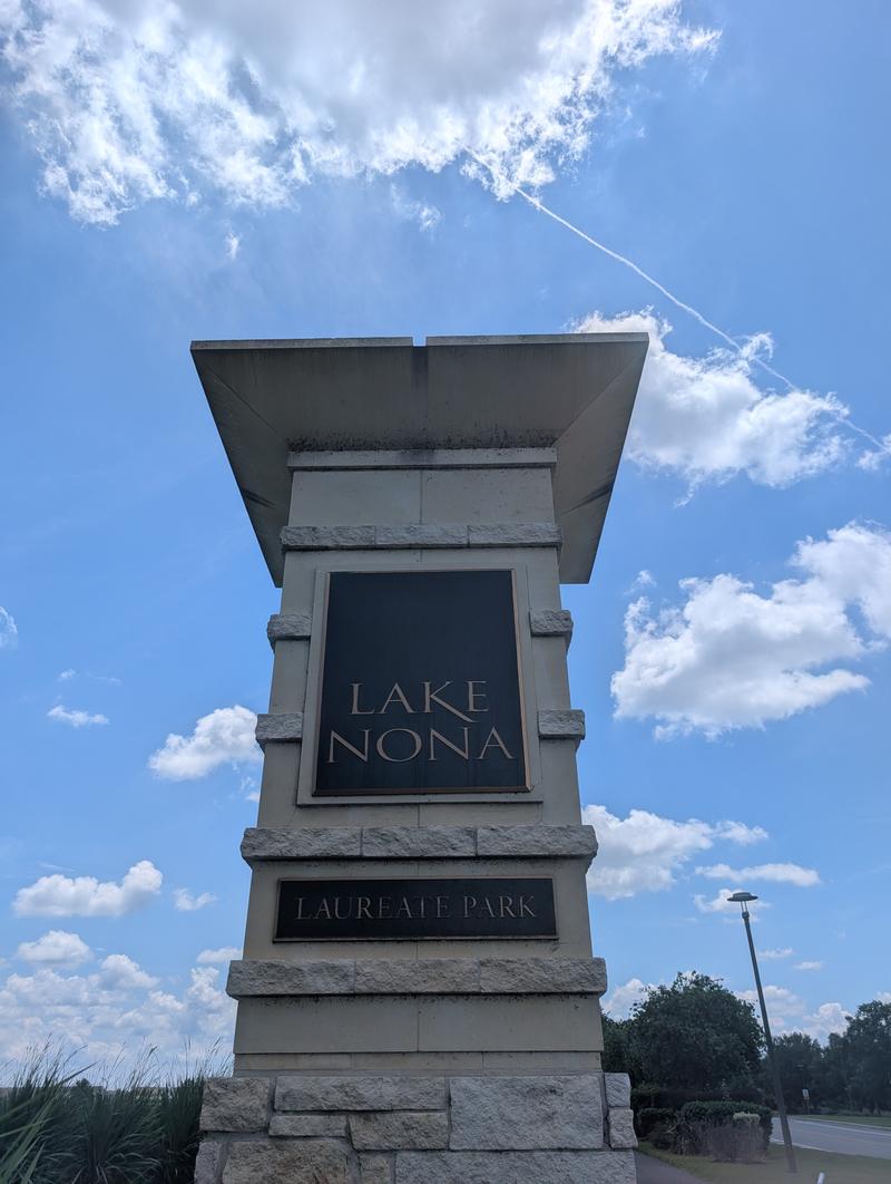 Laureate Park and Lake Nona entrance monument sign