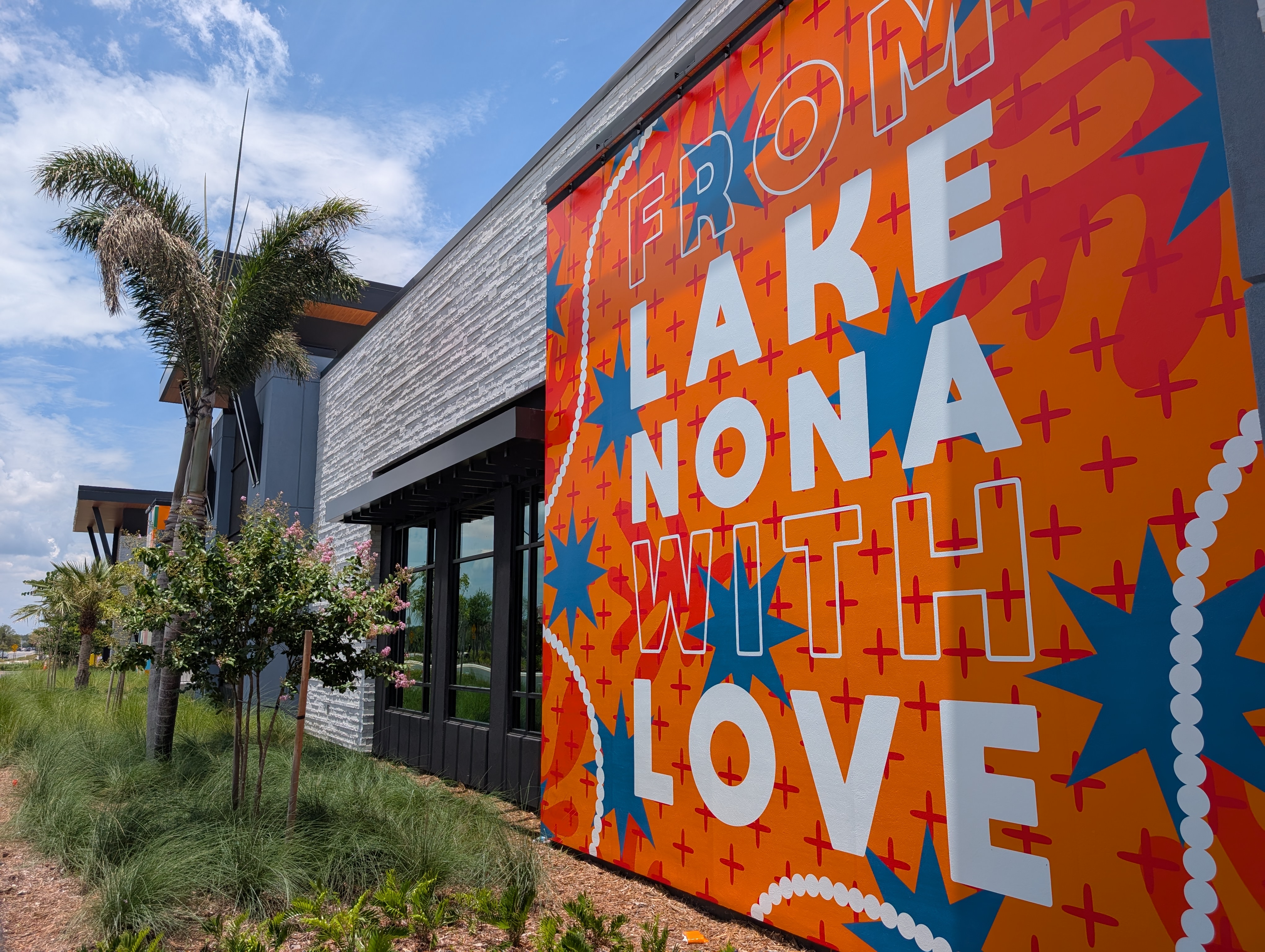 Lake Nona mural and neighborhood landmark